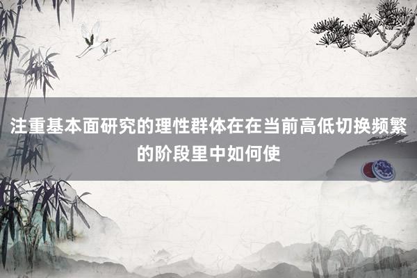 注重基本面研究的理性群体在在当前高低切换频繁的阶段里中如何使