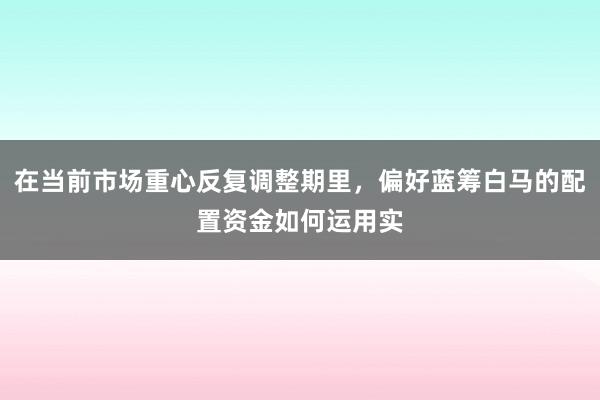 在当前市场重心反复调整期里，偏好蓝筹白马的配置资金如何运用实