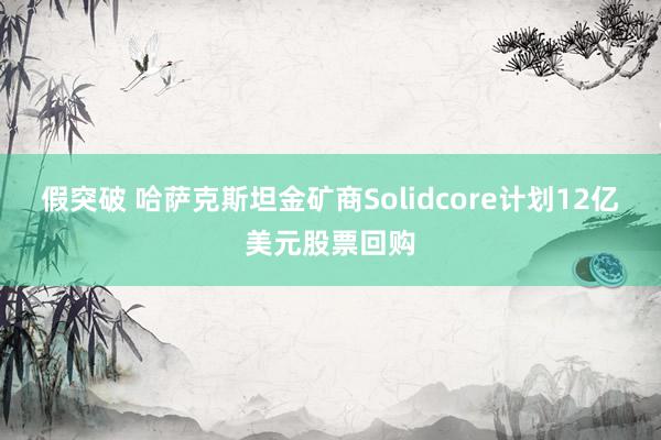 假突破 哈萨克斯坦金矿商Solidcore计划12亿美元股票回购