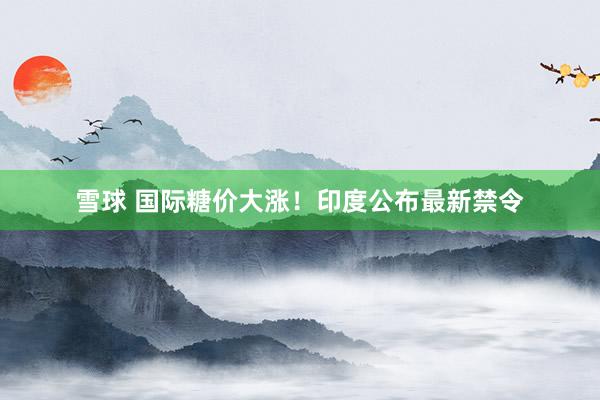 雪球 国际糖价大涨！印度公布最新禁令